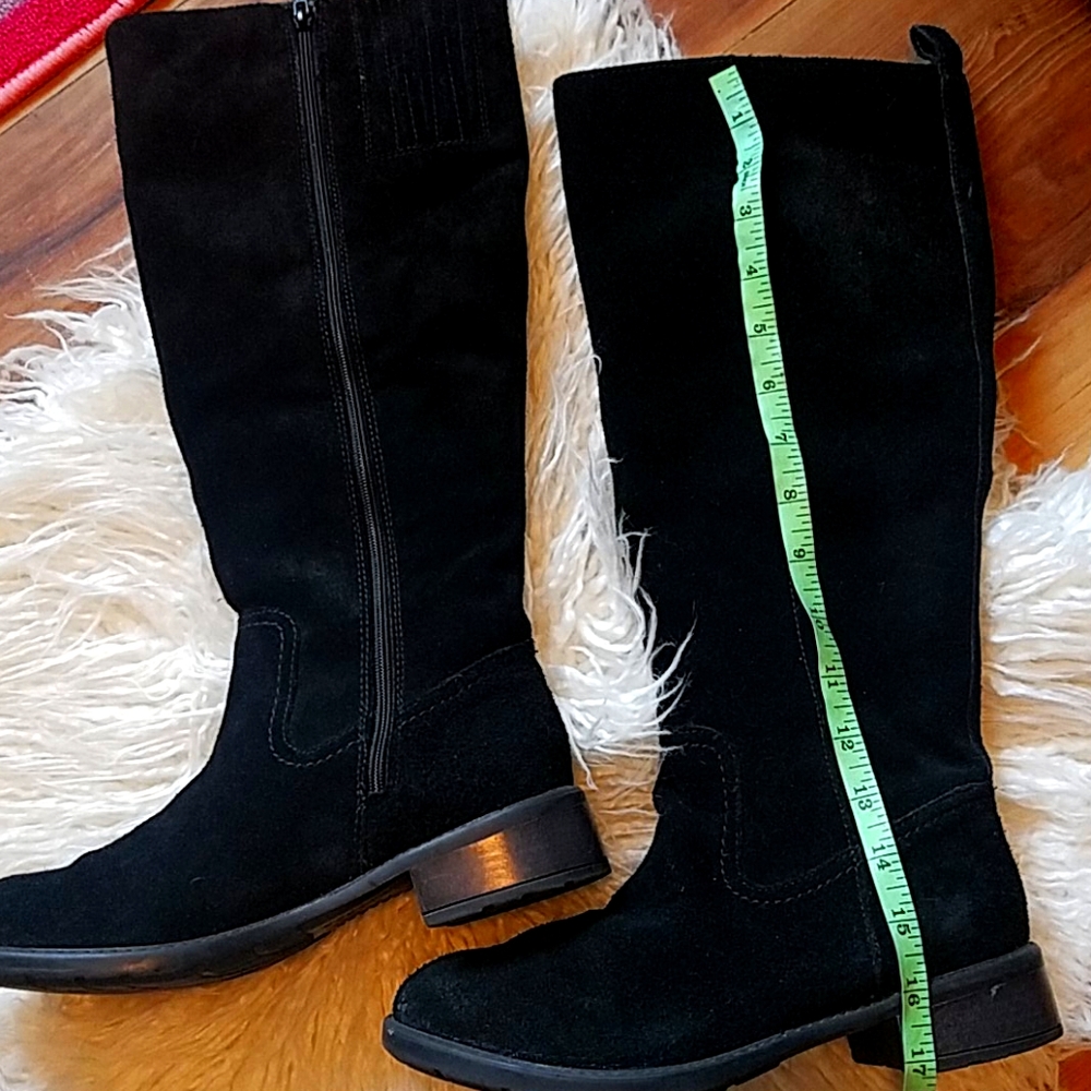 Beautiful Clark's  knee length all suede boots